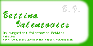 bettina valentovics business card